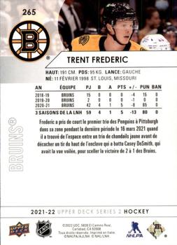 2021-22 Upper Deck - French #265 Trent Frederic Back
