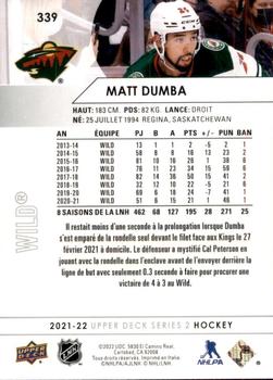 2021-22 Upper Deck - French #339 Matt Dumba Back