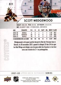 2021-22 Upper Deck - French #511 Scott Wedgewood Back