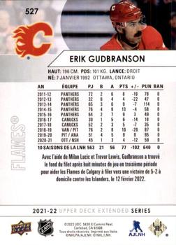 2021-22 Upper Deck - French #527 Erik Gudbranson Back