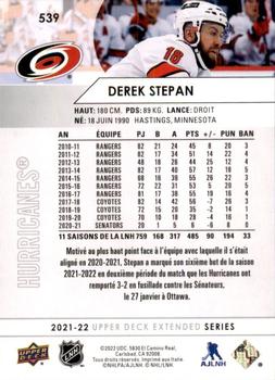 2021-22 Upper Deck - French #539 Derek Stepan Back