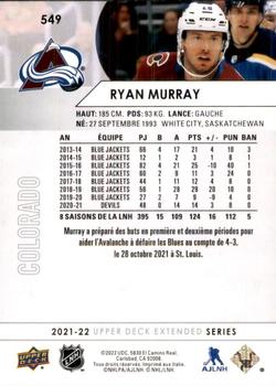 2021-22 Upper Deck - French #549 Ryan Murray Back
