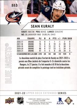 2021-22 Upper Deck - French #553 Sean Kuraly Back