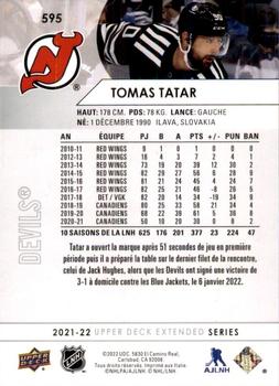 2021-22 Upper Deck - French #595 Tomas Tatar Back