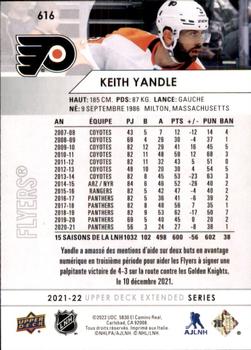 2021-22 Upper Deck - French #616 Keith Yandle Back