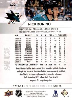 2021-22 Upper Deck - French #622 Nick Bonino Back