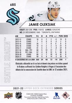 2021-22 Upper Deck - French #685 Jamie Oleksiak Back