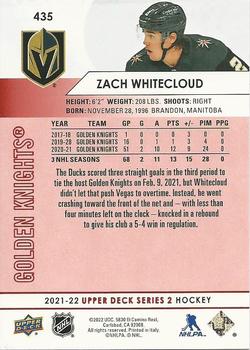 2021-22 Upper Deck - UD Exclusives #435 Zach Whitecloud Back