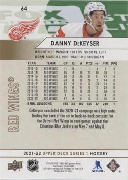 2021-22 Upper Deck - UD High Gloss #64 Danny DeKeyser Back