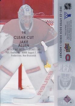 2021-22 Upper Deck - Clear Cut #94 Jake Allen Back