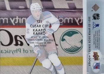 2021-22 Upper Deck - Clear Cut #121 Kaapo Kakko Back