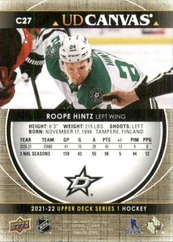 2021-22 Upper Deck - UD Canvas #C27 Roope Hintz Back