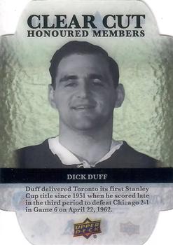 2021-22 Upper Deck - Clear Cut Honoured Members #HOF-102 Dick Duff Front