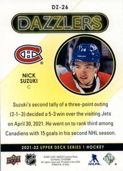 2021-22 Upper Deck - Dazzlers Blue #DZ-26 Nick Suzuki Back