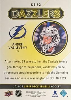 2021-22 Upper Deck - Dazzlers Green #DZ-92 Andrei Vasilevskiy Back