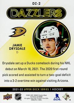 2021-22 Upper Deck - Dazzlers Pink #DZ-2 Jamie Drysdale Back