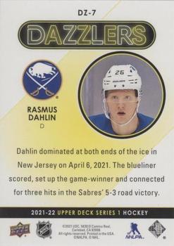 2021-22 Upper Deck - Dazzlers Pink #DZ-7 Rasmus Dahlin Back