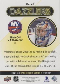 2021-22 Upper Deck - Dazzlers Pink #DZ-29 Semyon Varlamov Back