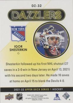 2021-22 Upper Deck - Dazzlers Pink #DZ-32 Igor Shesterkin Back