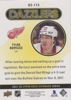 2021-22 Upper Deck - Dazzlers Pink #DZ-113 Tyler Bertuzzi Back