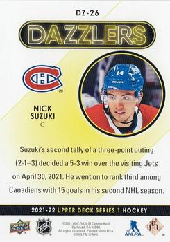 2021-22 Upper Deck - Dazzlers Red #DZ-26 Nick Suzuki Back