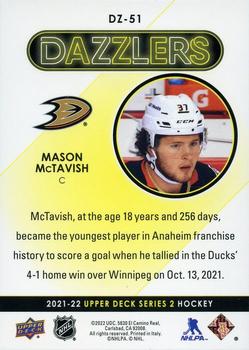 2021-22 Upper Deck - Dazzlers Red #DZ-51 Mason McTavish Back