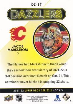 2021-22 Upper Deck - Dazzlers Red #DZ-57 Jacob Markstrom Back