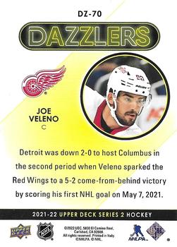2021-22 Upper Deck - Dazzlers Red #DZ-70 Joe Veleno Back