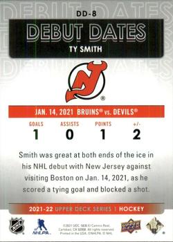 2021-22 Upper Deck - Debut Dates #DD-8 Ty Smith Back