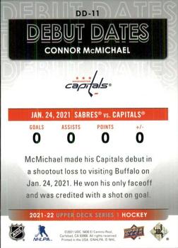 2021-22 Upper Deck - Debut Dates #DD-11 Connor McMichael Back