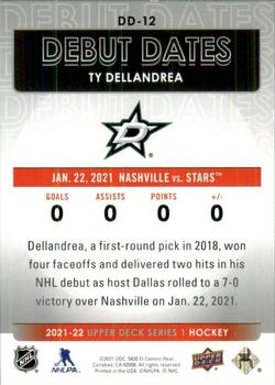 2021-22 Upper Deck - Debut Dates #DD-12 Ty Dellandrea Back