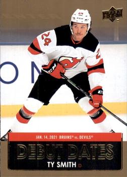 2021-22 Upper Deck - Debut Dates Gold #DD-8 Ty Smith Front