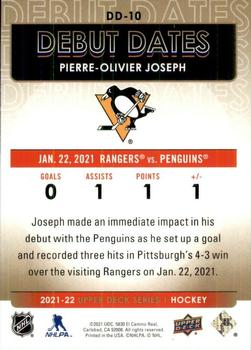 Pierre-olivier Joseph DD-10 Pittsburgh Penguins Debut Dates 