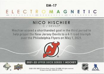 2021-22 Upper Deck - Electromagnetic #EM-17 Nico Hischier Back