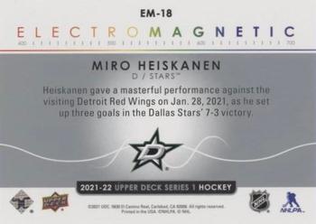 2021-22 Upper Deck - Electromagnetic #EM-18 Miro Heiskanen Back