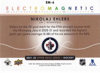 2021-22 Upper Deck - Electromagnetic Gold #EM-6 Nikolaj Ehlers Back