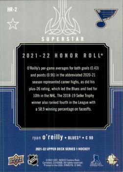 2021-22 Upper Deck - Honor Roll #HR-2 Ryan O'Reilly Back