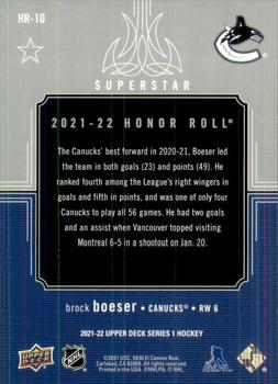 2021-22 Upper Deck - Honor Roll #HR-10 Brock Boeser Back