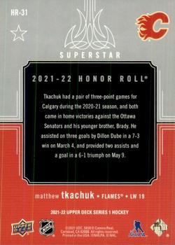 2021-22 Upper Deck - Honor Roll #HR-31 Matthew Tkachuk Back