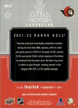 2021-22 Upper Deck - Honor Roll #HR-47 Brady Tkachuk Back