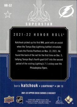 2021-22 Upper Deck - Honor Roll #HR-52 Boris Katchouk Back