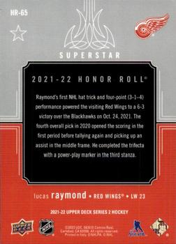 2021-22 Upper Deck - Honor Roll #HR-65 Lucas Raymond Back