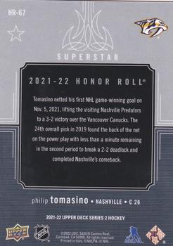 2021-22 Upper Deck - Honor Roll #HR-67 Philip Tomasino Back