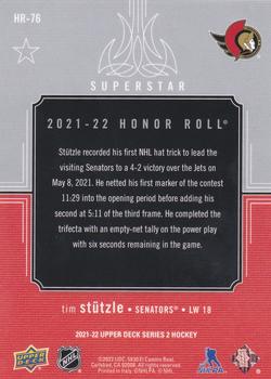 2021-22 Upper Deck - Honor Roll #HR-76 Tim Stutzle Back