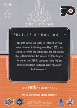 2021-22 Upper Deck - Honor Roll #HR-78 Cam York Back