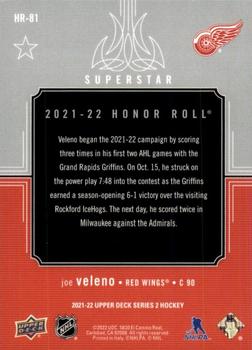 2021-22 Upper Deck - Honor Roll #HR-81 Joe Veleno Back