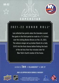 2021-22 Upper Deck - Honor Roll #HR-92 Anders Lee Back