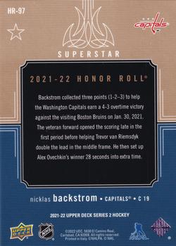 2021-22 Upper Deck - Honor Roll Rainbow Gold #HR-97 Nicklas Backstrom Back