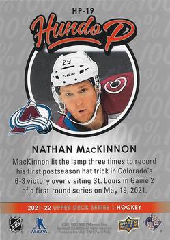 2021-22 Upper Deck - Hundo P #HP-19 Nathan MacKinnon Back