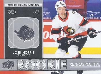 2021-22 Upper Deck - Rookie Retrospective #RR-8 Josh Norris Front
